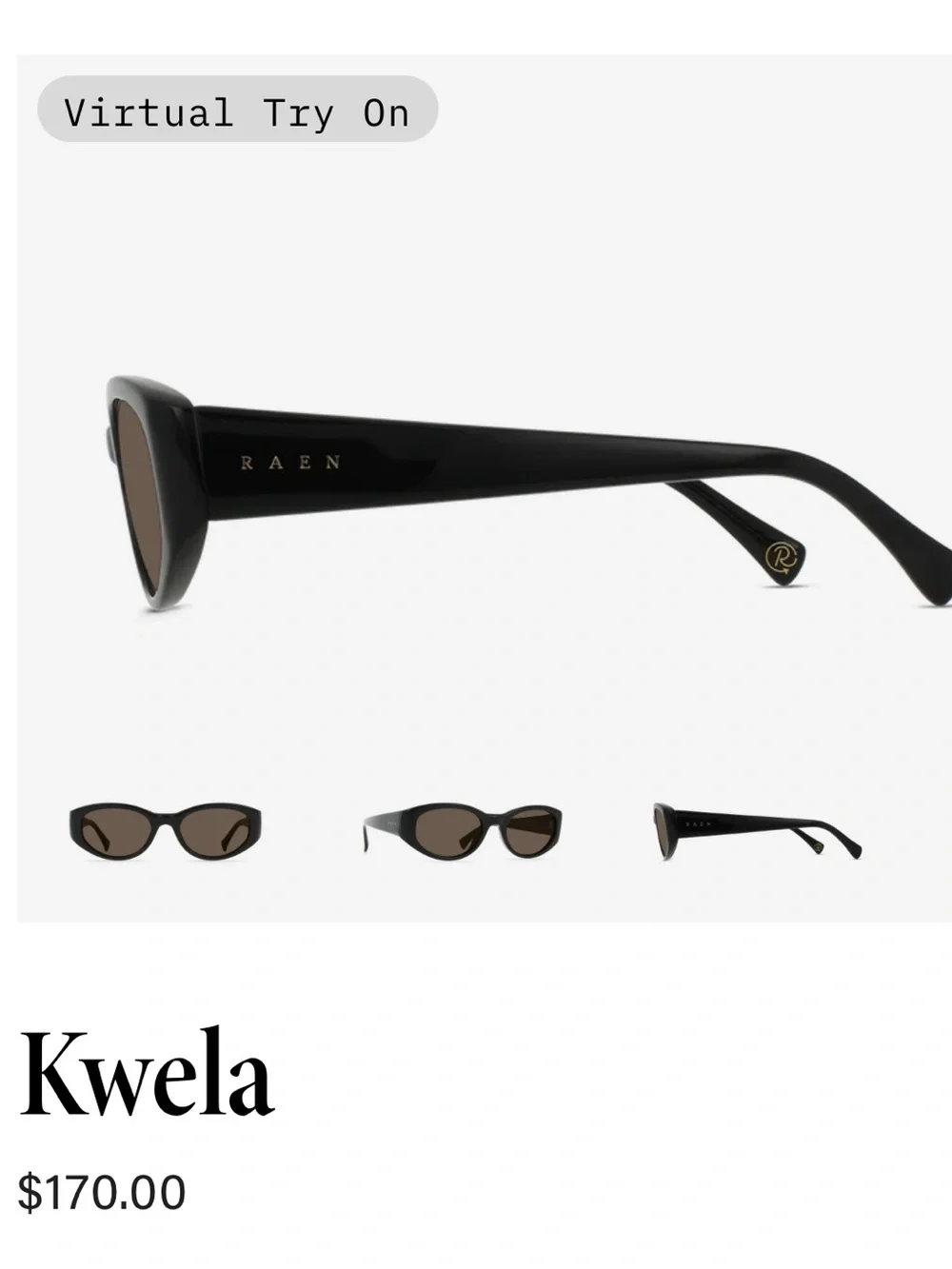 RAEN Black Oval Women's Sunglasses